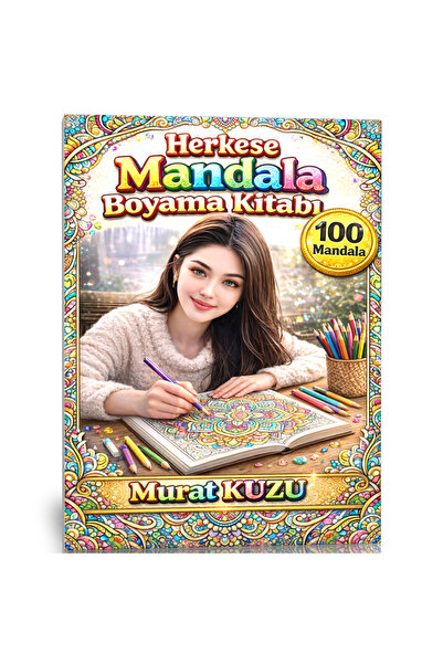 Enine Boyuna Eğitim كتاب تلوين الماندالا للجميع - 100 ماندالا