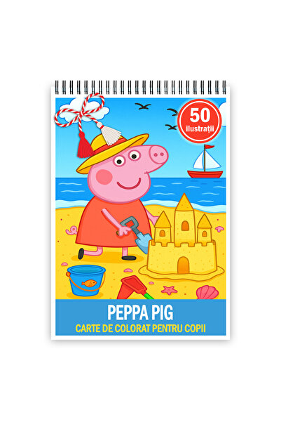 Legendary Gifts Martisor de colorat, format A5, cu spira metalica, model: Pep...