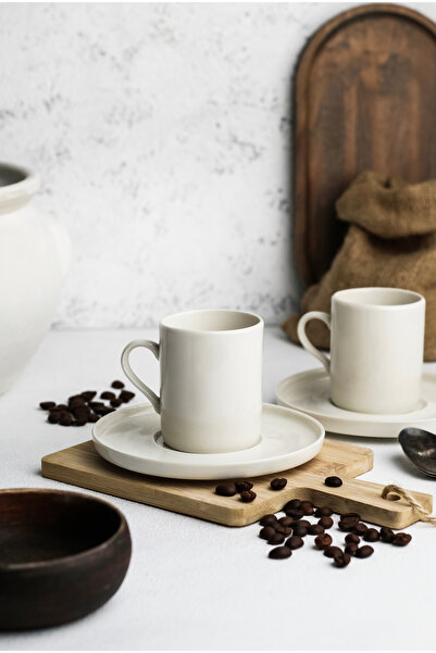 LALEZEN HOME White Dream Cup Set 2-Person 4 Pieces