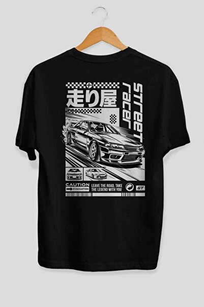 Ankhises Car Series (6) Rear Printed Oversized T-Shirt Men Women Cotton Crew ...