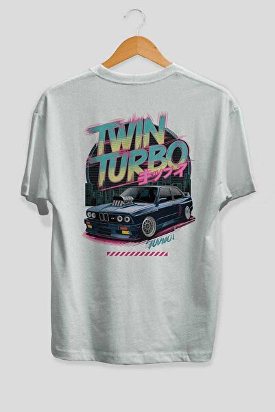 Ankhises Car Series (45) Rear Printed Oversized T-Shirt Men Women Cotton Crew...