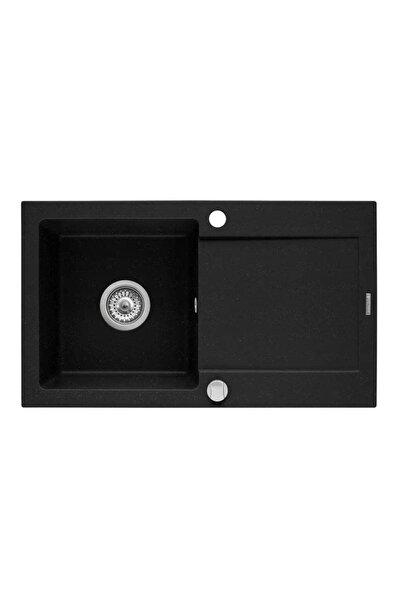 OEM Chiuveta Bucatarie Inox 75x45 cm Negru Grafit