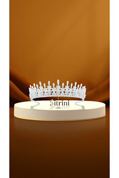 sitrini Vandara Bridal Crown Zircon Stone Wedding Crown