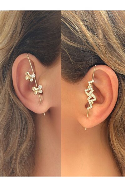 QA Quella Accessories Women's Xuping Pierced Butterfly-Geometry Pattern Zirco...