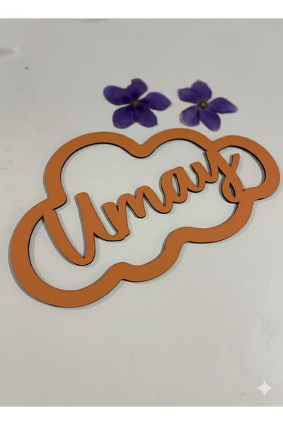 Pelince Kişiye Özel İsimli Bulut Makrome Kasnağı | Bebek Odası Kapı Süsü İsim...