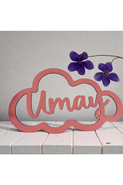Pelince Kişiye Özel İsimli Bulut Makrome Kasnağı | Bebek Odası Kapı Süsü İsim...