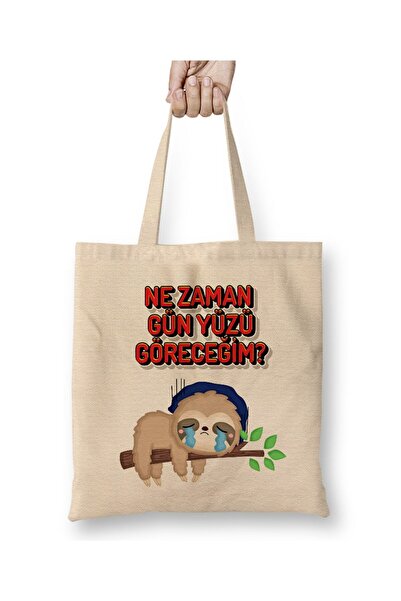Toyaso When I See the Daylight Funny Tote Bag Long Handle Shopping Bag Beach Bag