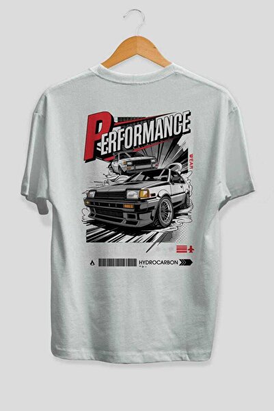 Ankhises Seria Car (14) Tricou oversize alb cu imprimeu pe spate Bărbați Feme...