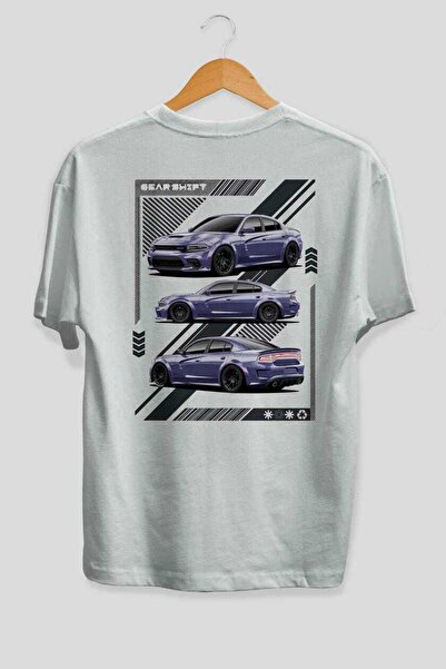 Ankhises Σειρά Car Series (43) Μπλουζάκι με στάμπα στο πίσω μέρος, λευκό, υπε...