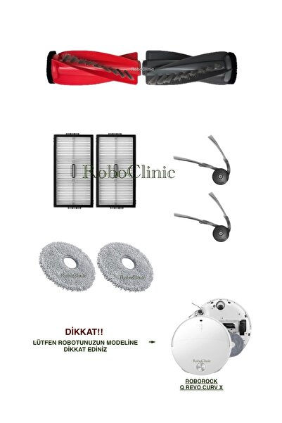 Roboclinic فرشاة بديلة متوافقة مع مكنسة روبوروك كيرف إكس الروبوتية، فلتر هيبا...