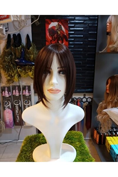 Gerçek Efsane Koyu kumral tepelik gerçek saç