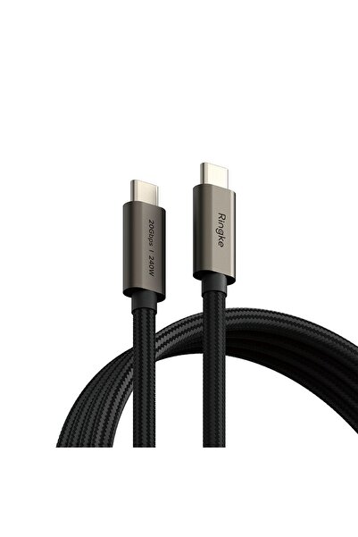 Ringke USB 3.2, 2m USB-C Cable, 240W PD, 20Gbps, Black