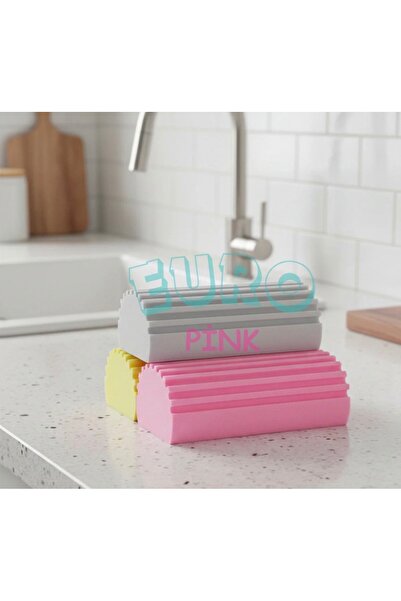 Euro Pink (3Pcs)Magic Dishwashing Sponge Oil Remover Sponge Dishwashing Pot P...