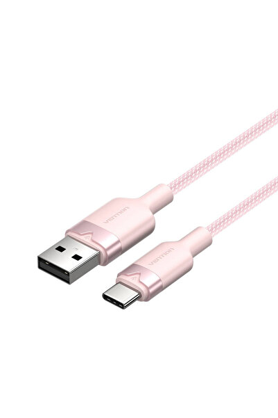 Vention Cablu de date CTNPH USB la USB-C roz, 3A, 2m, transfer 480Mbps