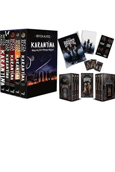 İndigo Kitap Karantina Serisi Seti-5 Kitap Takım- Ciltli Kutulu ve Bronz Seri...