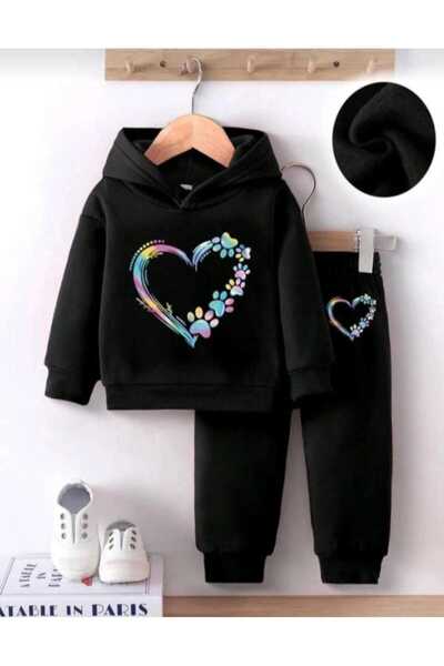 Nice Clothes Set trening pentru copii, cu glugă, UNISEX, COLORAT, PATİ KELEBEK