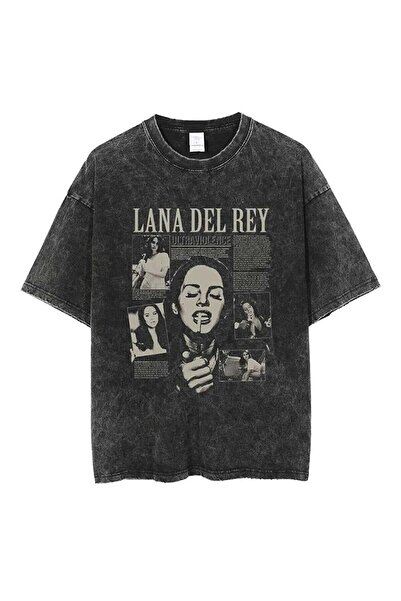 Le Savu Washable Lana Del Rey Printed Unisex Oversized Vintage T-Shirt
