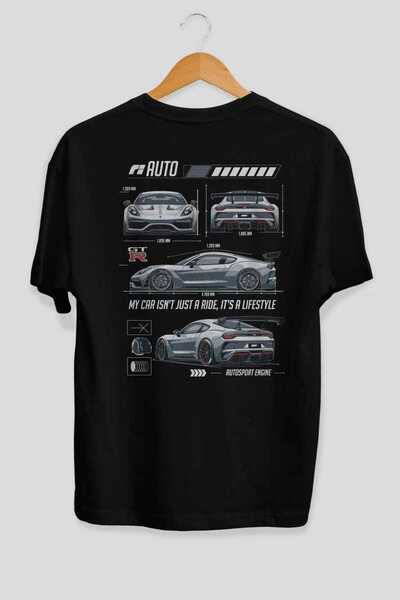 Ankhises سلسلة سيارات (17) تي شيرت خلفي مطبوع قصة فضفاضة للرجال والنساء من ال...