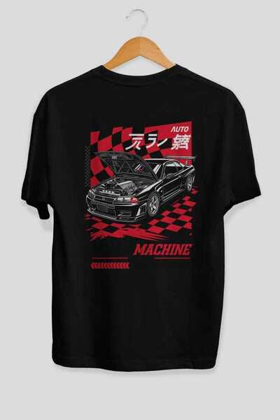 Ankhises Σειρά Car Series (71) Μαύρο μπλουζάκι με στάμπα στο πίσω μέρος, ανδρ...