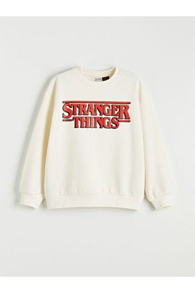 LC Waikiki Stranger Things Printed Girls' Thick Sweatshirt