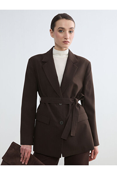 LC Waikiki Rmz Gi̇yi̇m Farkiyla Women's Belted Blazer Jacket