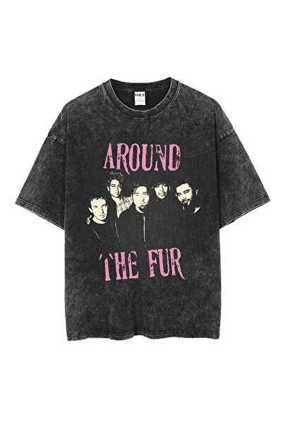 Le Savu Washable Deftones Series Printed Unisex Oversized Vintage T-Shirt