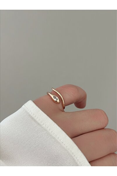 QA Quella Accessories XUPİNG YILAN ZİRKON TASARIM 14 AYAR SOFT ROSE ALTIN KAP...