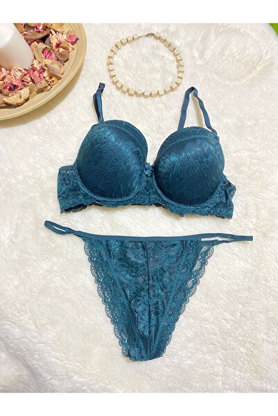 İltena Push up Padded Lace Detailed Stylish Bra Set