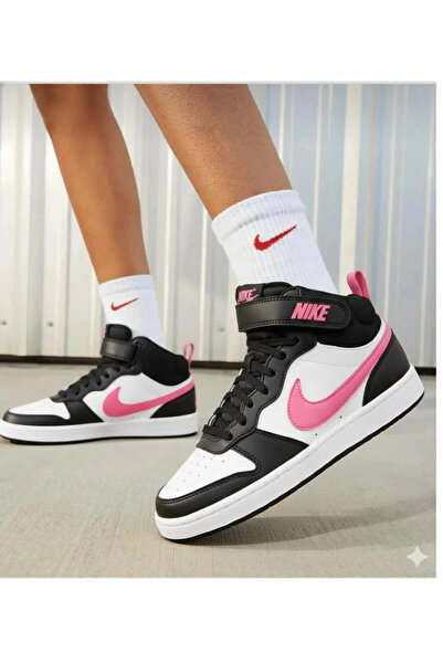 Nike Court Borough Mid (Gs) High-Top Sneakers (Sporti̇ks) Are Tight Fitting.....