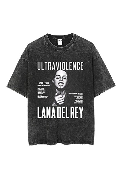 Le Savu Washable Lana Del Rey Printed Unisex Oversized Vintage T-Shirt