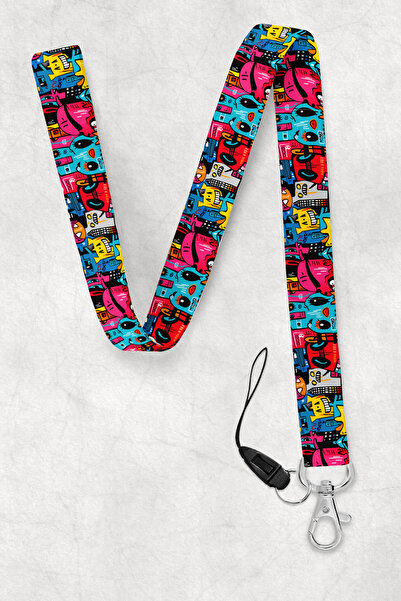 BUEMİ Graffiti Monster Neck Strap, Neck Strap Lanyard, Card and Phone Strap -...