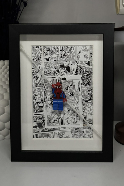 Besthree LEGO Örümcek Adam 3 Boyutlu Tablo