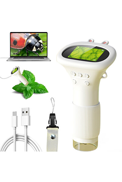 AMNIX AMNIX® 1000X Digital Microscope for Children, 2” IPS Screen, Rechargeable