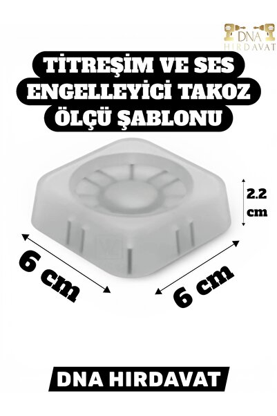 DNA HIRDAVAT Titreşim ve Ses Engelleyici Silikon Takoz Şeffaf,Gri (4 Adet)