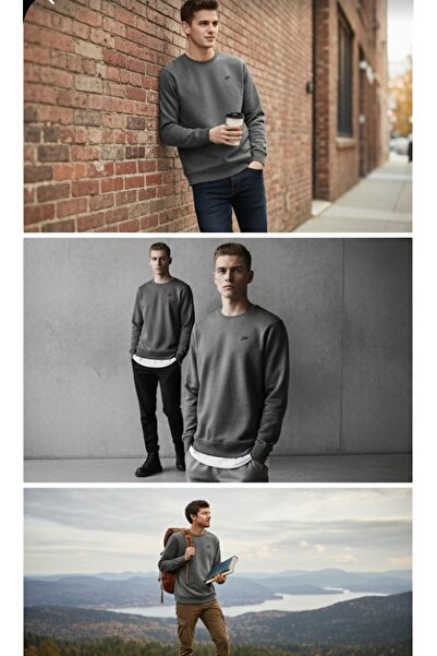 AY GİYİM Men's Plus Size Sweatshirt (Oversized Available)