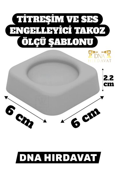 DNA HIRDAVAT Titreşim ve Ses Engelleyici Silikon Takoz Şeffaf,Gri (4 Adet)