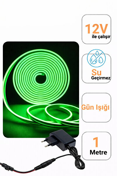 ALPAG 1 Metre - 12V Gün Işığı Neon Led Hortum - 220V Tak Çalıştır Hazır - Ada...