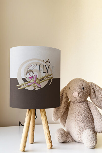 Talia Home Lets Fly Patterned Children's and Baby's Room Lampshade Table Lamp...