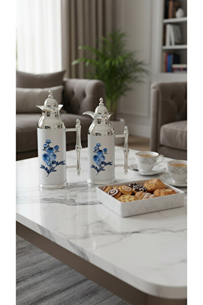 Generic Unique and elegant design tea and coffee thermos set, 1 liter/700 ml