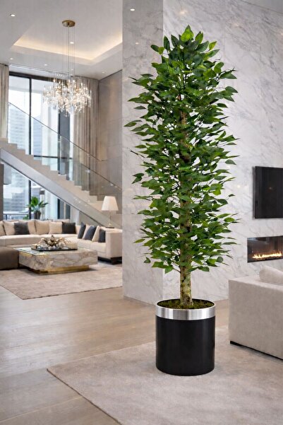 Altun Çiçekcilik Benjamin 150 Cm Yapay Ağaç Lux Metal Dekoratif Saksı Dahil