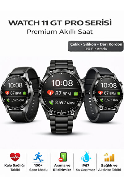 SONREİR Watch 11 Pro GT 3 46mm AMOLED Erkek Akıllı Saat Sesli Görüşme GPS NFC...