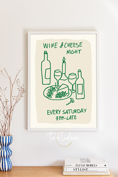 tablodea Pinterest stil Noć vina i sira Napisano Dekor za bar kuhinju TD Uram...