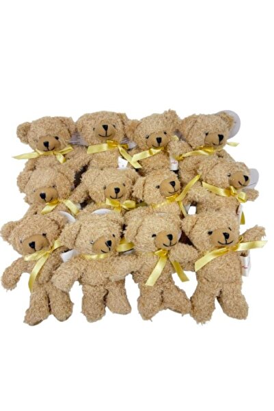OMG Set of 12 teddy bears – 13 cm, beige / brown