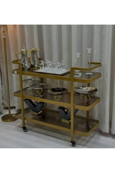 CN Three-story car, glass, brown iron, champagne