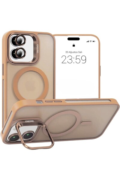 HappyCase iPhone 17 Uyumlu Stantlı Kılıf Case Pro Tank Kılıf Lens Koruyucu Zı...