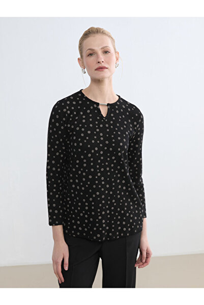 LC Waikiki Sparkling Choices from Shining Store Zero Roba Collar Polka Dot Bl...