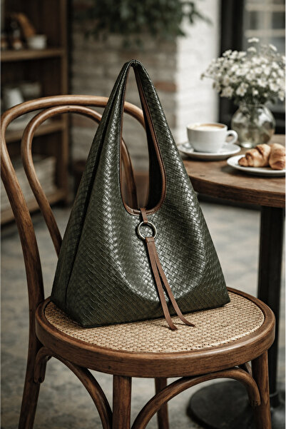 Dienze Kadın Haki Astarlı El ve Omuz Çantası