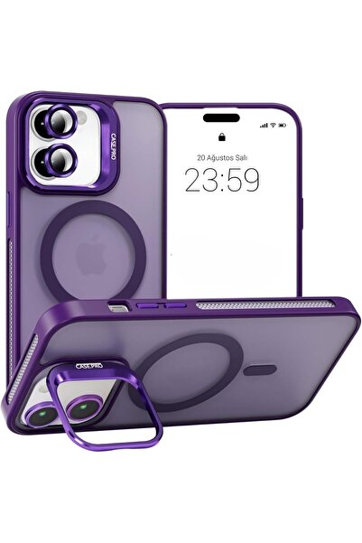 HappyCase iPhone 17 Uyumlu Stantlı Kılıf Case Pro Tank Kılıf Lens Koruyucu Zı...