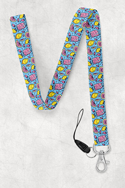 BUEMİ حزام رقبة ليمونادا، حبل تعليق للرقبة، حامل للبطاقات والهاتف - BAS024