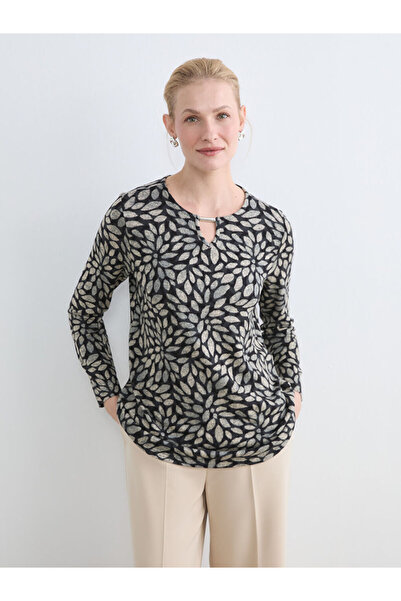 LC Waikiki Sparkling Choices from Shining Store Zero Roba Collar Floral Blouse